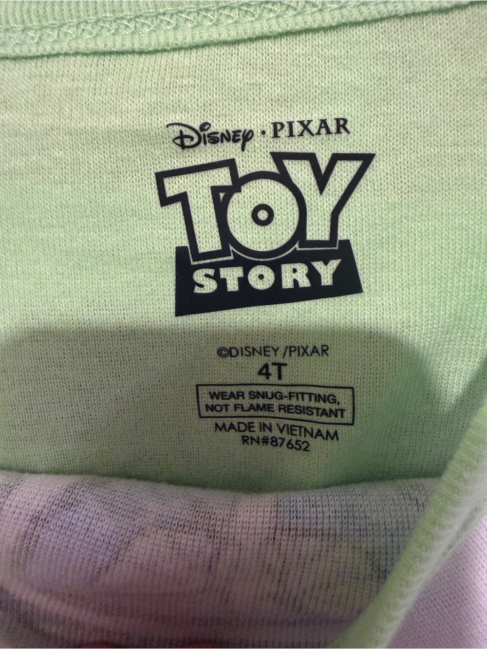 Disney Pixar Toy Story Woody & Buzz Lightyear Pajama Set 4T NWT Toddler PJs - Picture 8 of 8